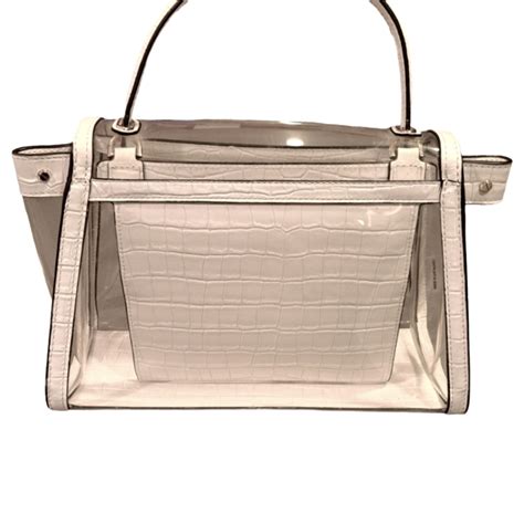 michael kors whitney large clear and leather satchel|Whitney Large Leather Satchel .